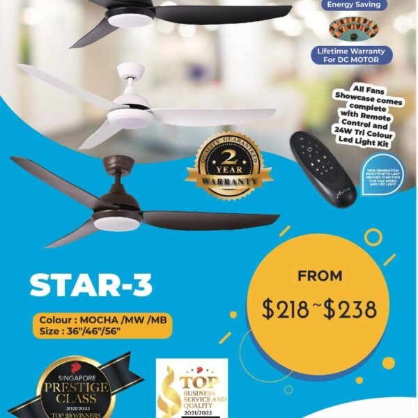 Bestar Ceiling Fan Singapore | Stylish & Efficient Cooling